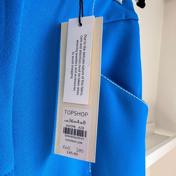 Topshop Cropped Barrel Dress Pants, Size 4 - Picture 2 of 5